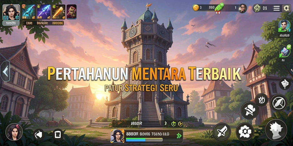 Gameplay Tower Defense yang seru dan penuh strategi.