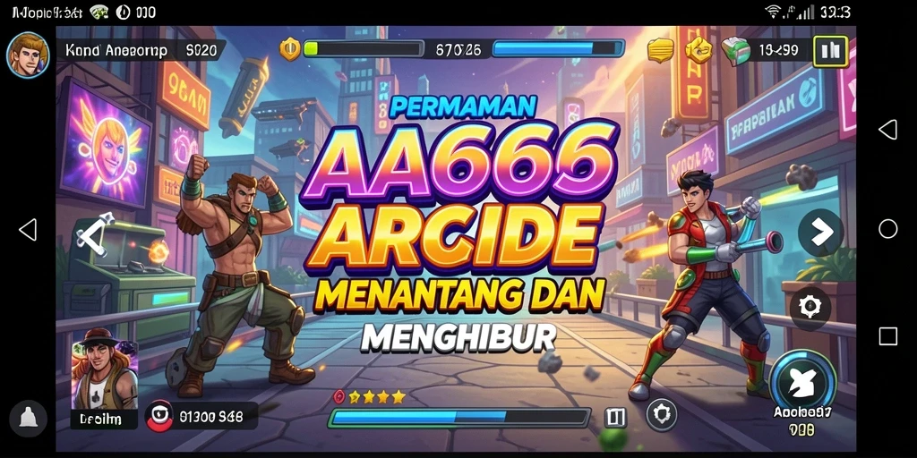 Screenshot menunjukkan aksi seru gameplay yang menantang dalam AA666.