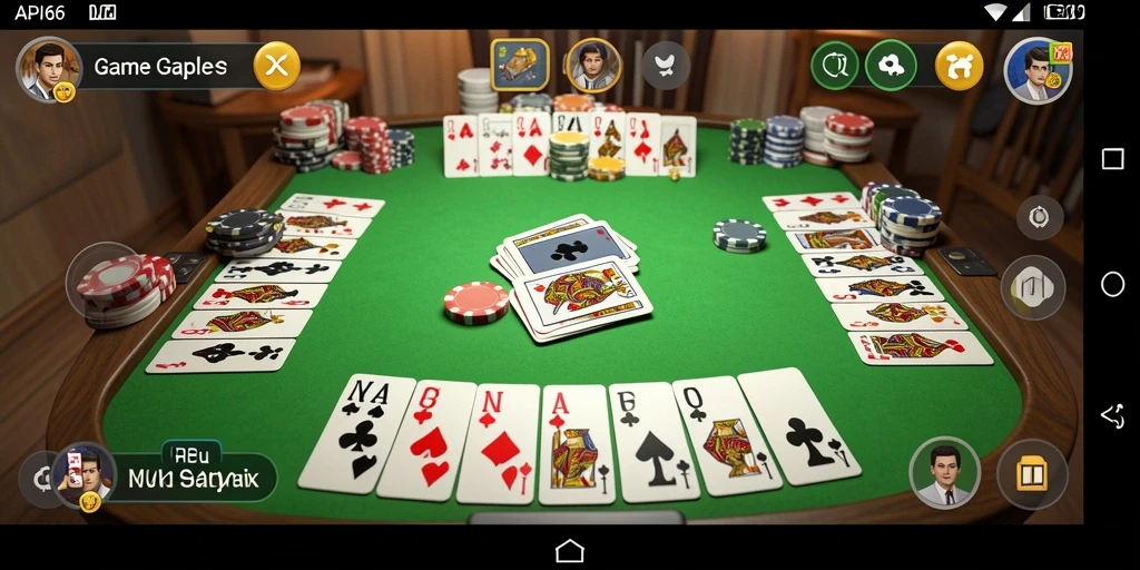 Screenshot utama API66 menampilkan gameplay Gaple yang seru.