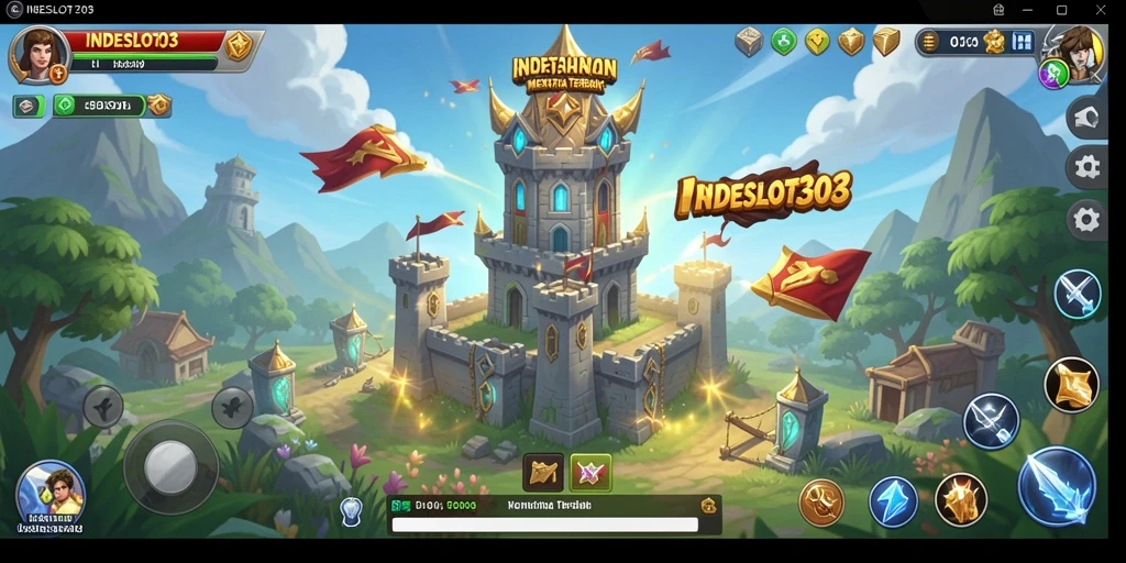 Tampilan menarik dari gameplay Tower Defense INDESLOT303 dengan grafis menawan.