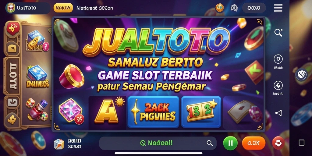 Screenshot gameplay JUALTOTO menampilkan mesin slot yang menarik.
