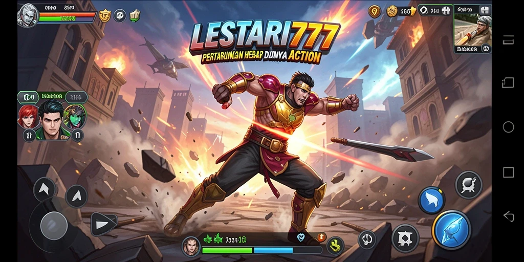 Tangkapan layar dari gameplay action LESTARI777 yang mendebarkan.