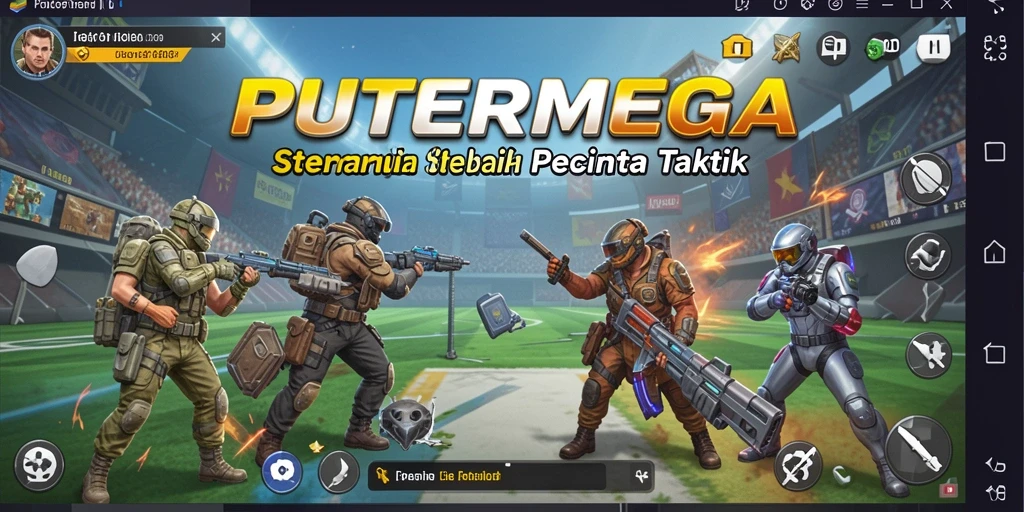 Tampilan gameplay strategis PUTERMEGA yang mendebarkan dan menantang.
