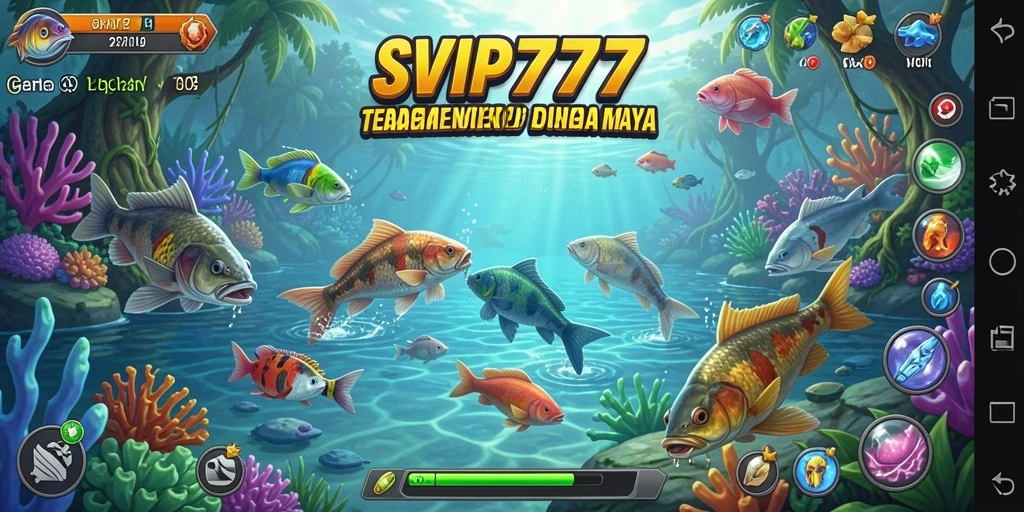 Tampilan gameplay SVIP777 dengan aksi memancing yang seru.