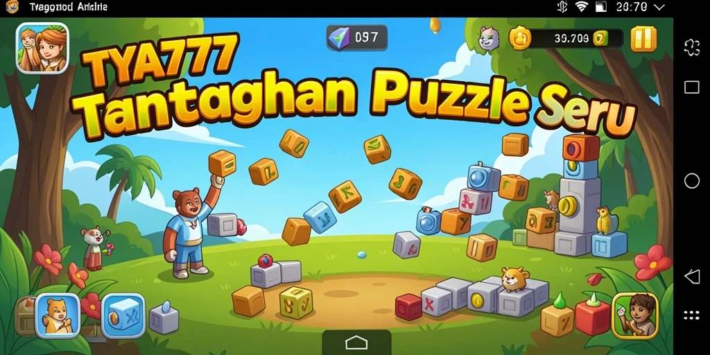 Tampilan screenshot gameplay TYA777 yang menampilkan puzzle menarik.