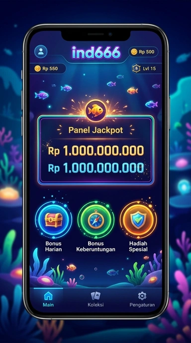 Tampilan aplikasi ind666 yang bersih dan sederhana.