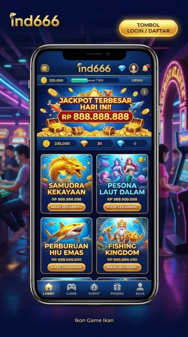 Antarmuka mudah digunakan di aplikasi ind666.